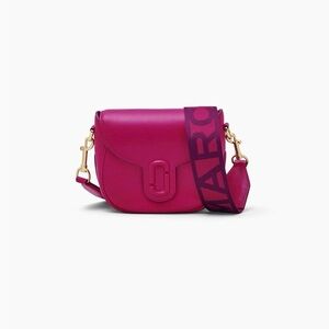 Marc Jacobs Fuchsia Crossbody Bag with Logo Strap